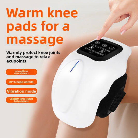 Portable Knee Massager with Heat, Red Light, & Massage Therapy, Relax Tight Muscles and Helps Minor Joint Stiffness and Discomfort, Hands-Free Design