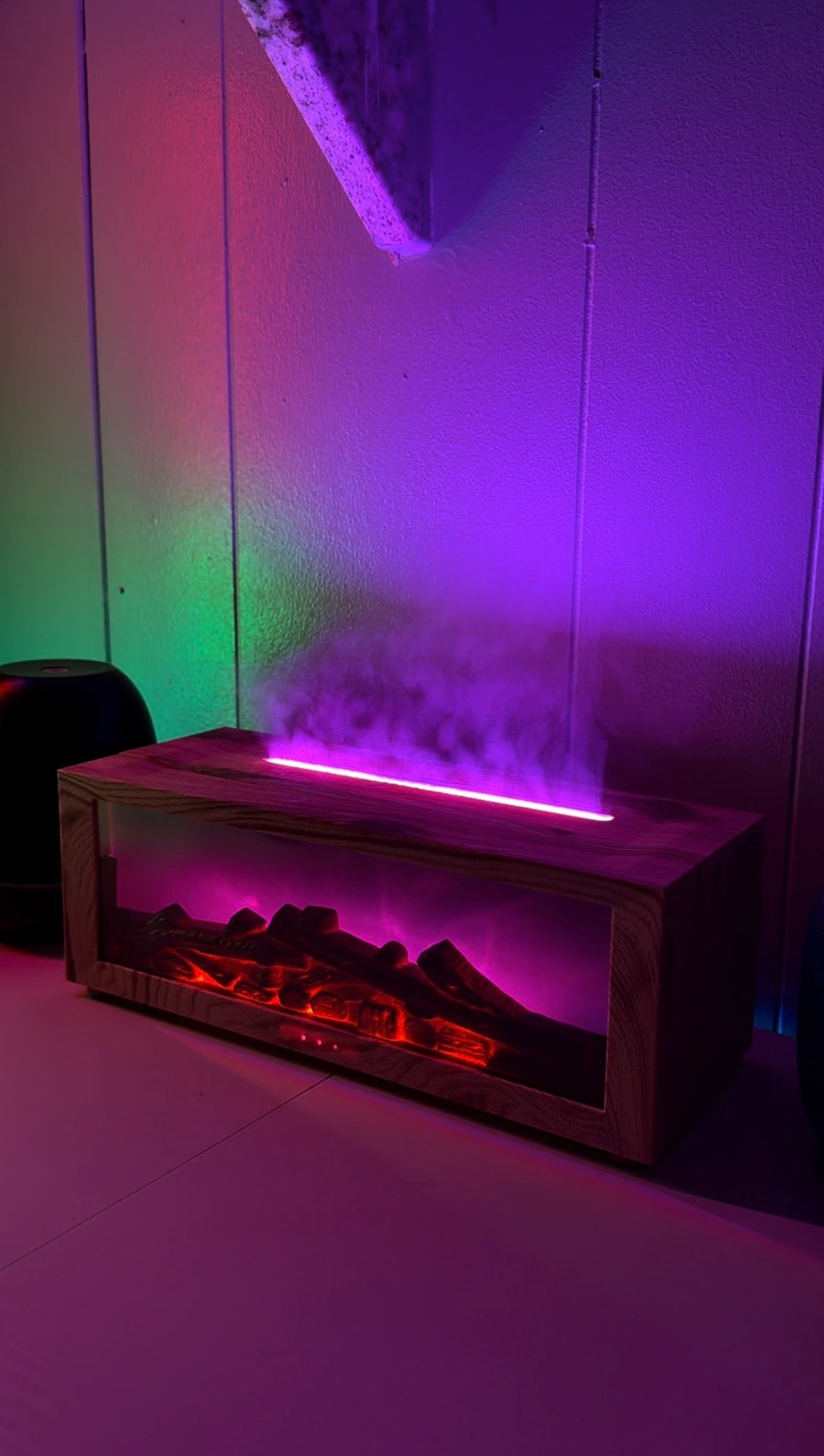 7 Colors Air Humidifier Fireplace Essential Oils