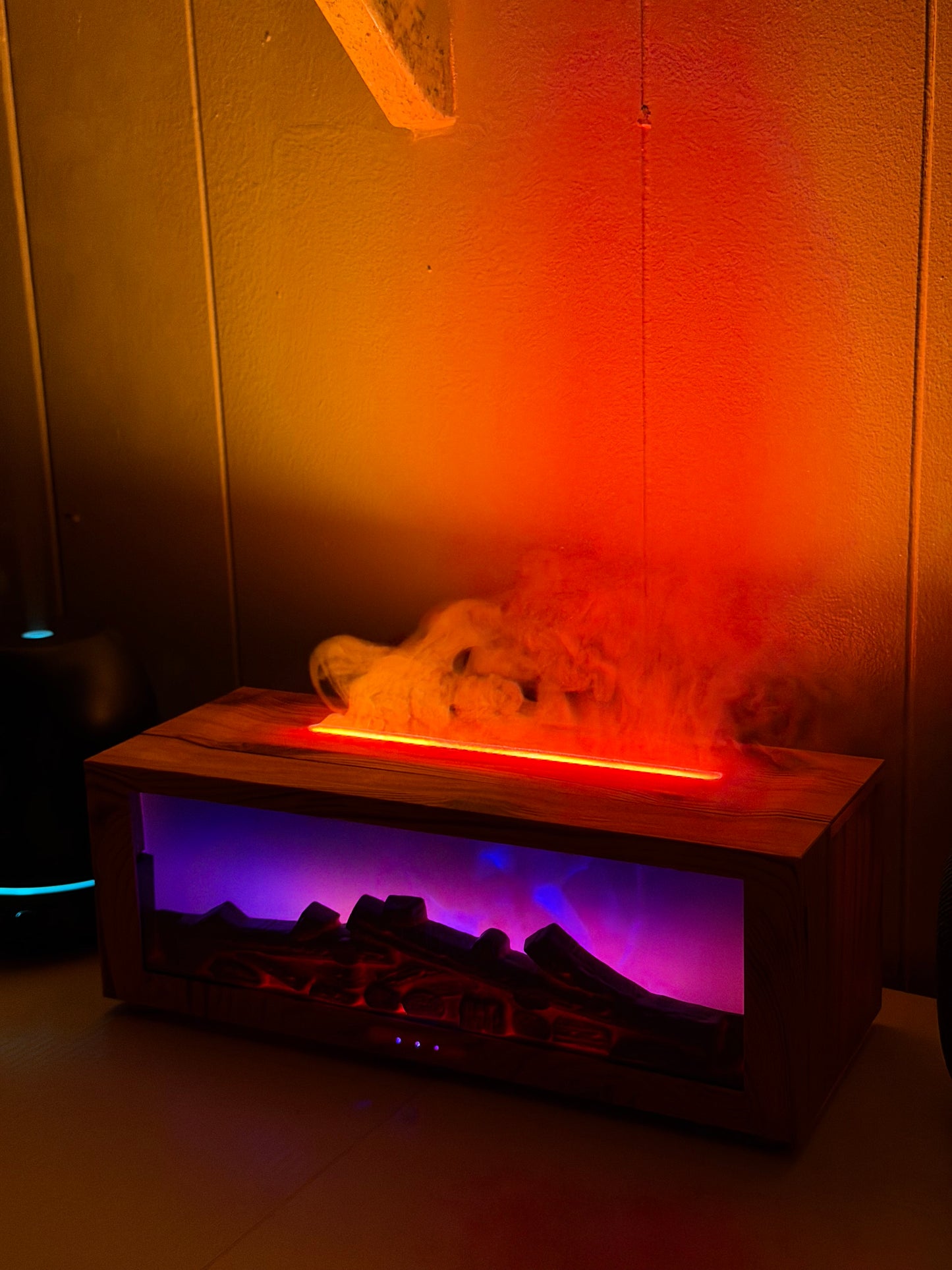 7 Colors Air Humidifier Fireplace Essential Oils