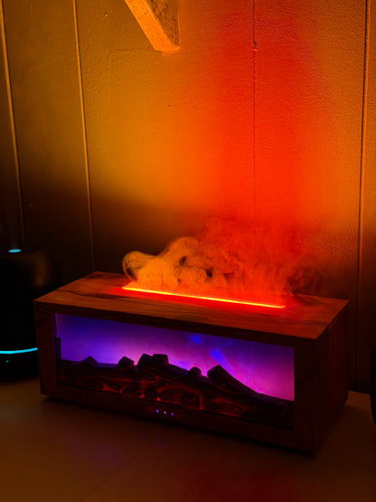 7 Colors Air Humidifier Fireplace Essential Oils