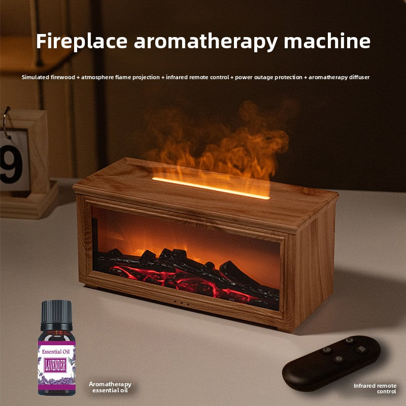 7 Colors Air Humidifier Fireplace Essential Oils