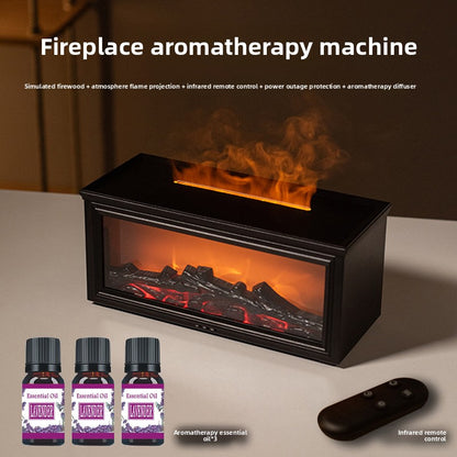 7 Colors Air Humidifier Fireplace Essential Oils