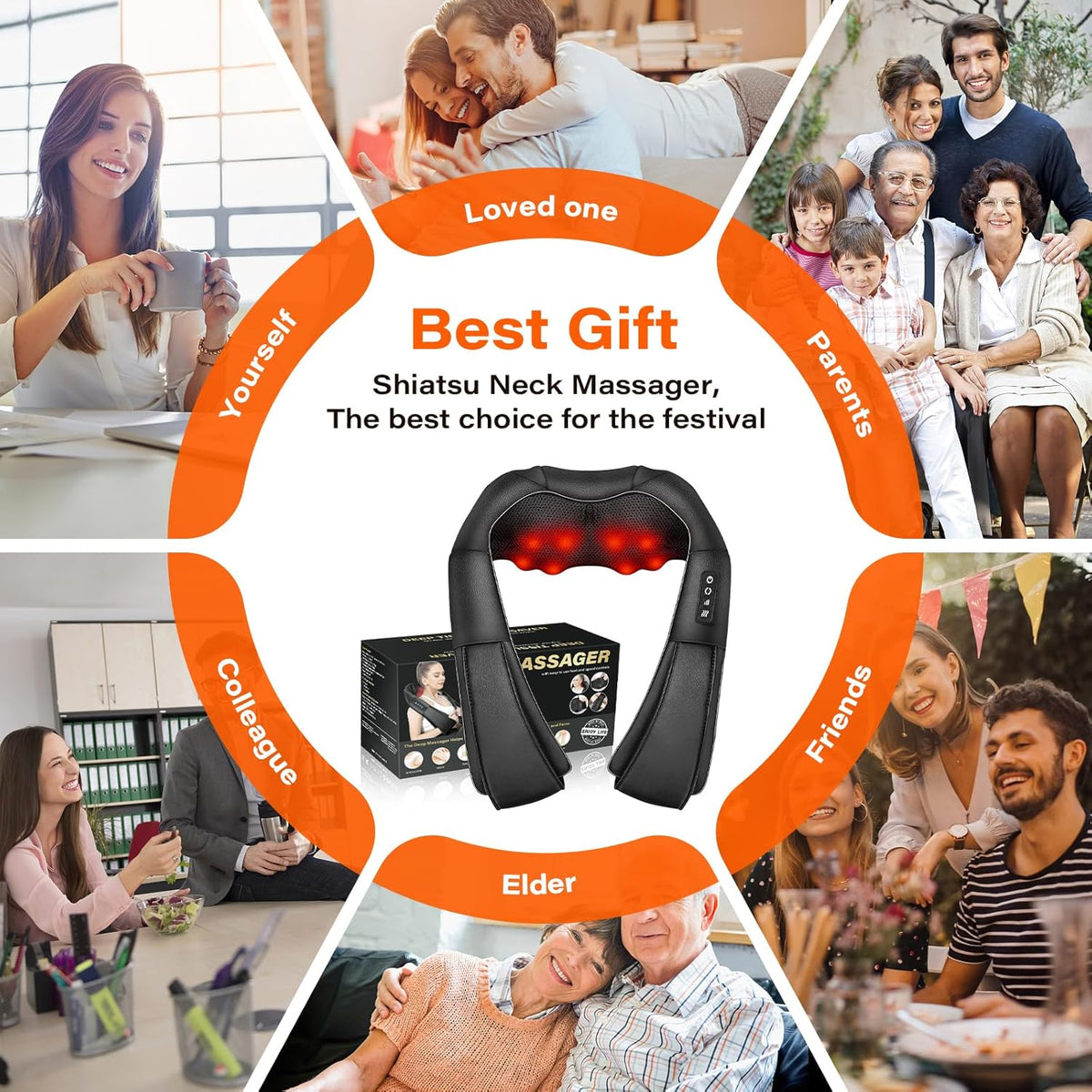 ReliefWrap Deep Tissue Heated Neck Massager
