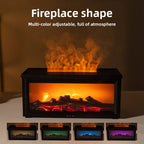 Fireplace Humidifier  Realistic Flame Effect Essential Oil Diffuser